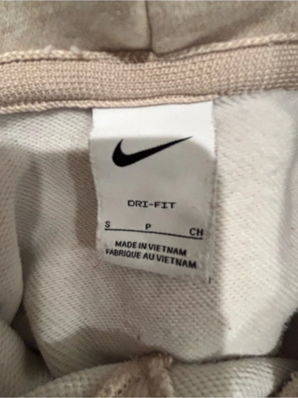 Nike Kids Crewneck Hoodie in Light Taupe